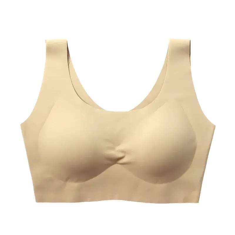 Black Seamless Sports Bra with Breast Pad - Image 5