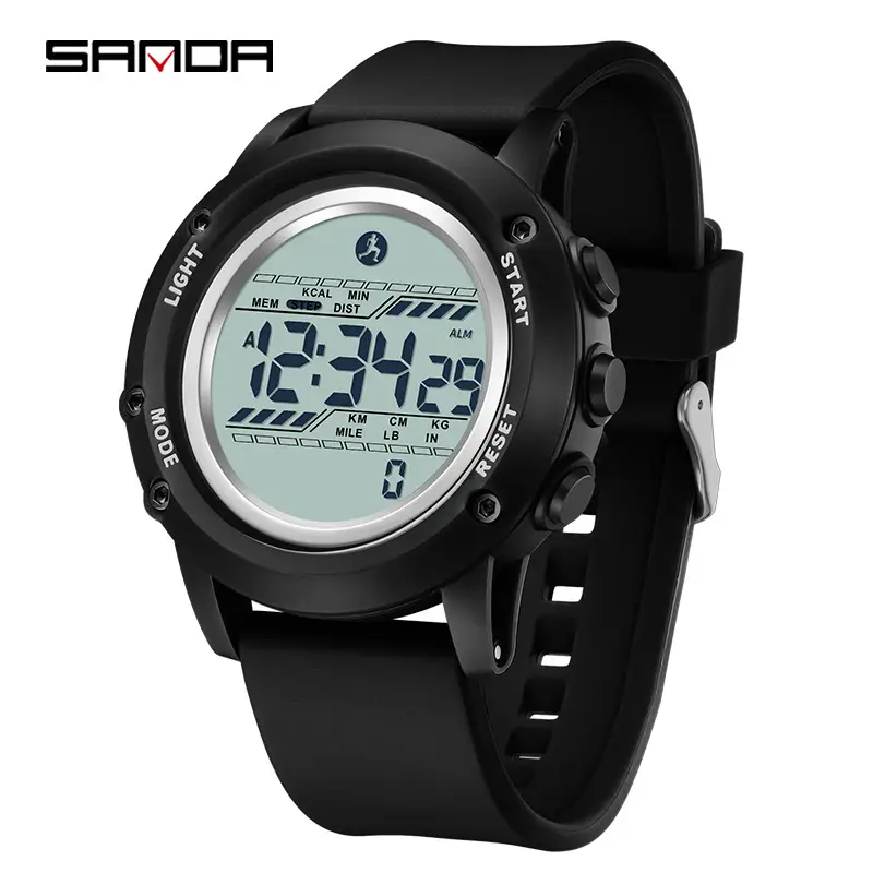 Sanda Camouflage Calorie Step Counter Watch