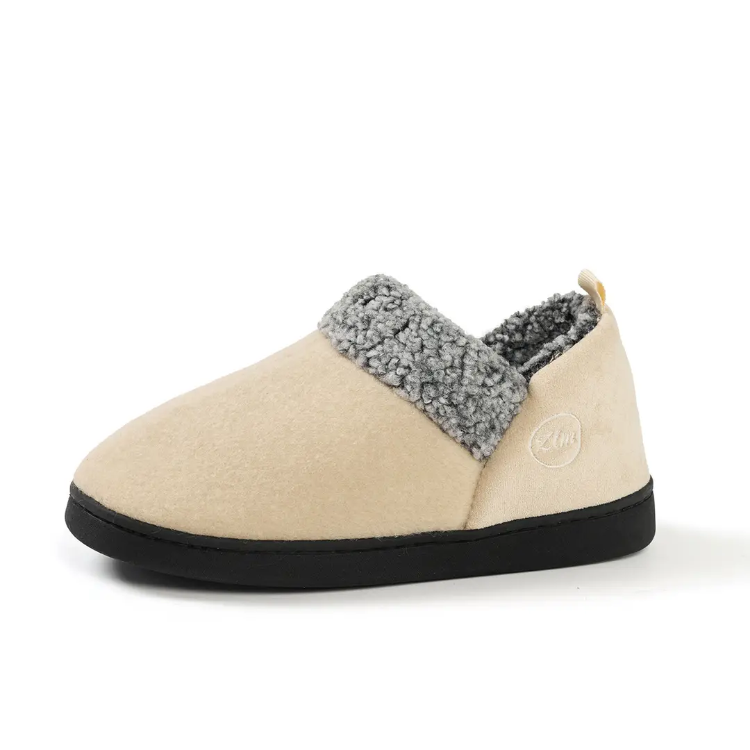 Cross-border winter new cotton slippers indoor Baotou fleece-lined warm non-slip home couples plush slippers wholesale