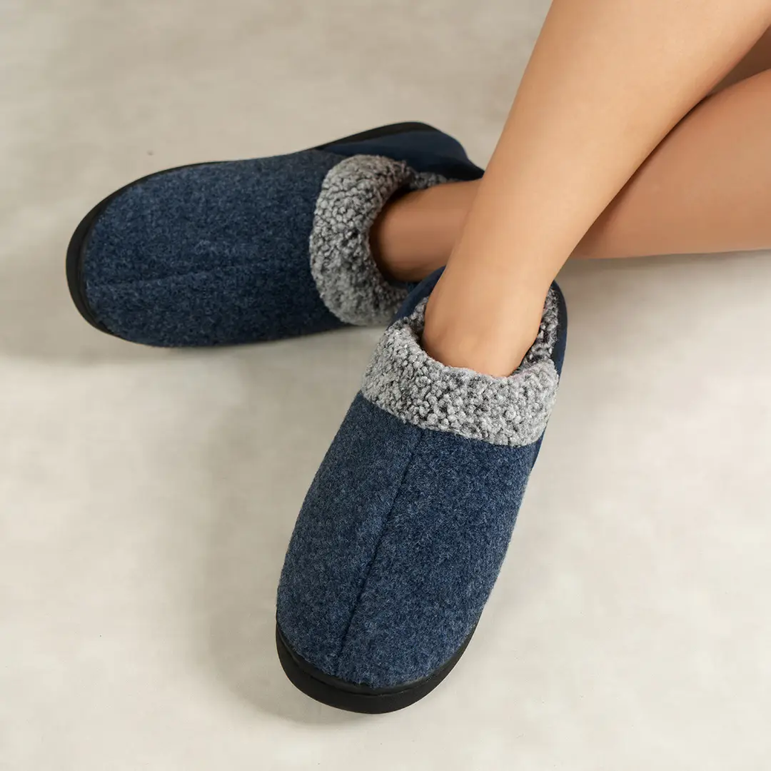 Cross-border winter new cotton slippers indoor Baotou fleece-lined warm non-slip home couples plush slippers wholesale — feature 11