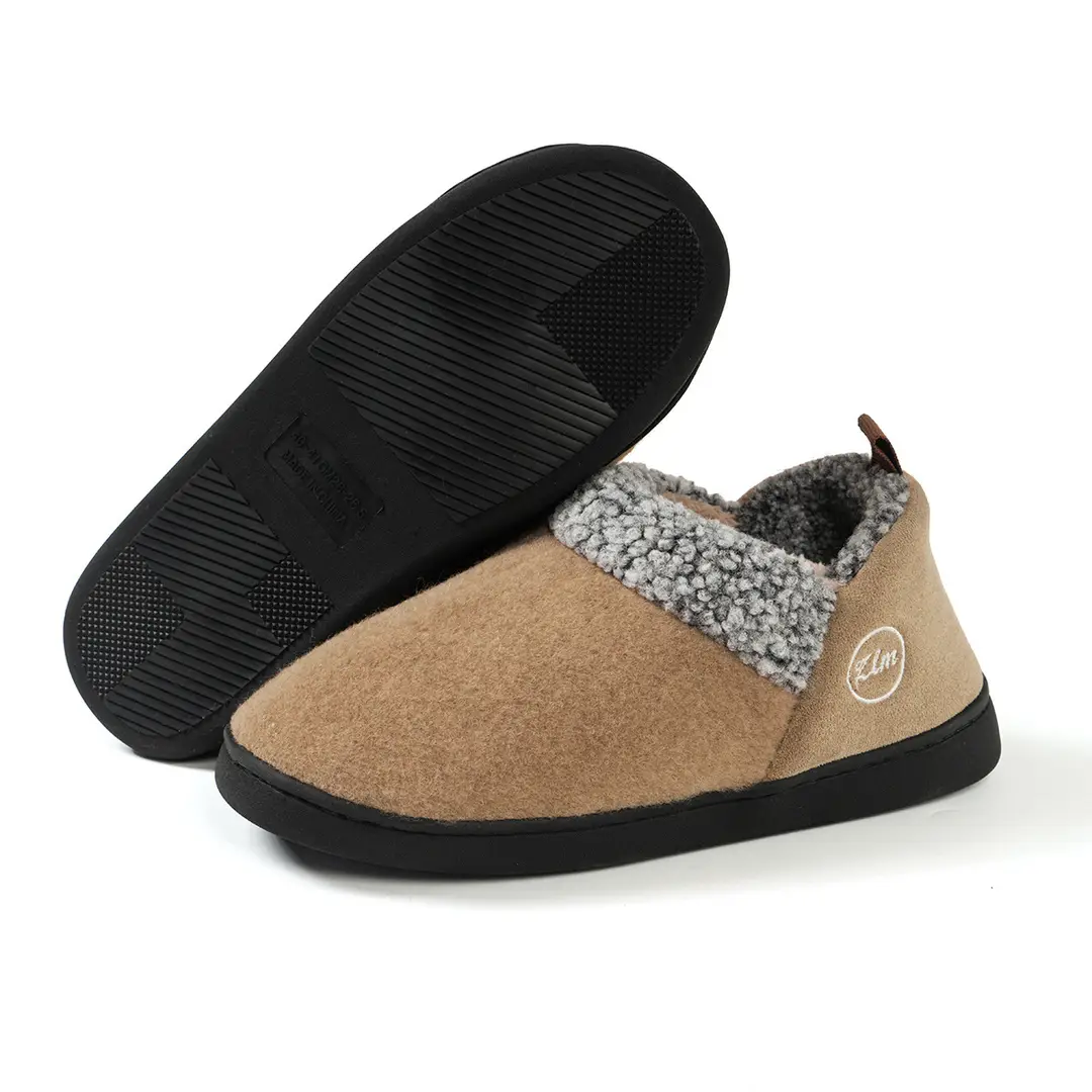Cross-border winter new cotton slippers indoor Baotou fleece-lined warm non-slip home couples plush slippers wholesale — feature 15