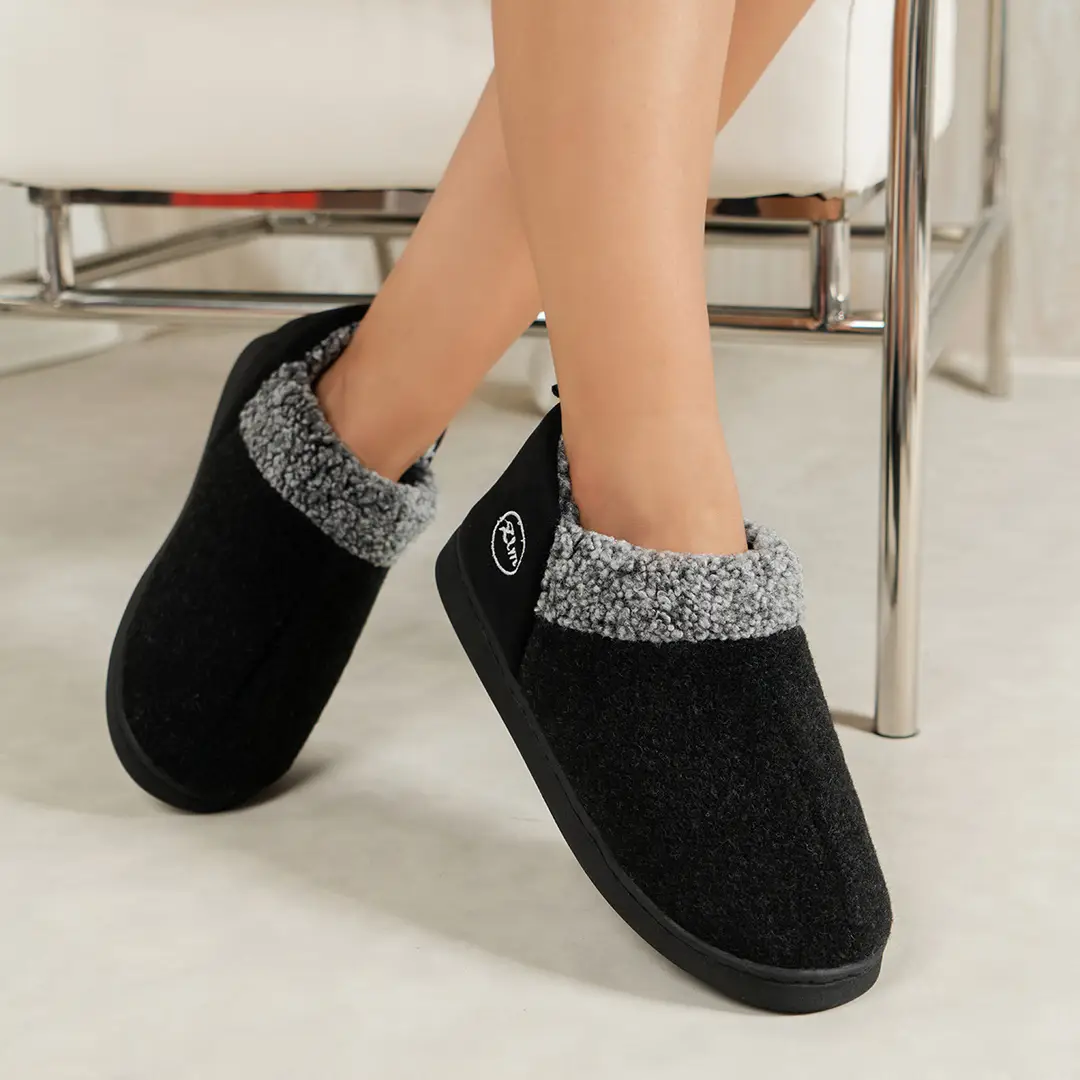 Cross-border winter new cotton slippers indoor Baotou fleece-lined warm non-slip home couples plush slippers wholesale — feature 8