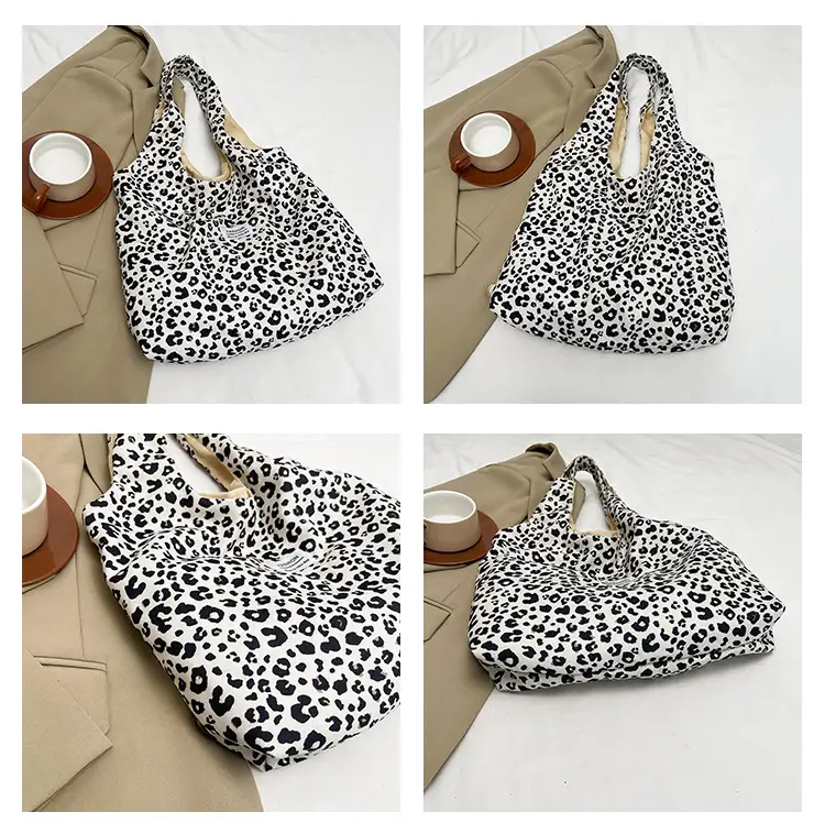 Vintage Leopard Print Large Capacity Women's Tote Bag — feature 11