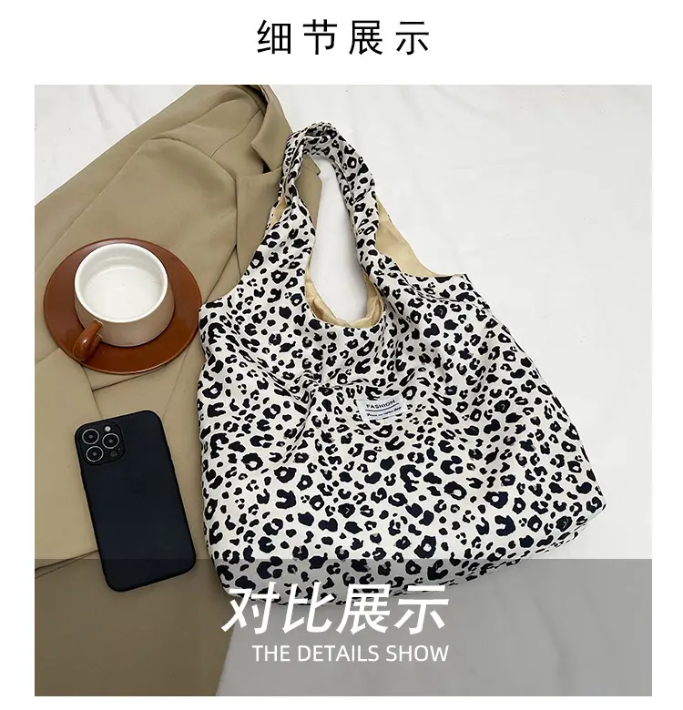 Vintage Leopard Print Large Capacity Women's Tote Bag — feature 5