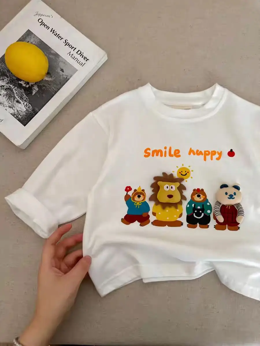 Children's Cartoon T-Shirt White Long Sleeve 2024 — feature 13