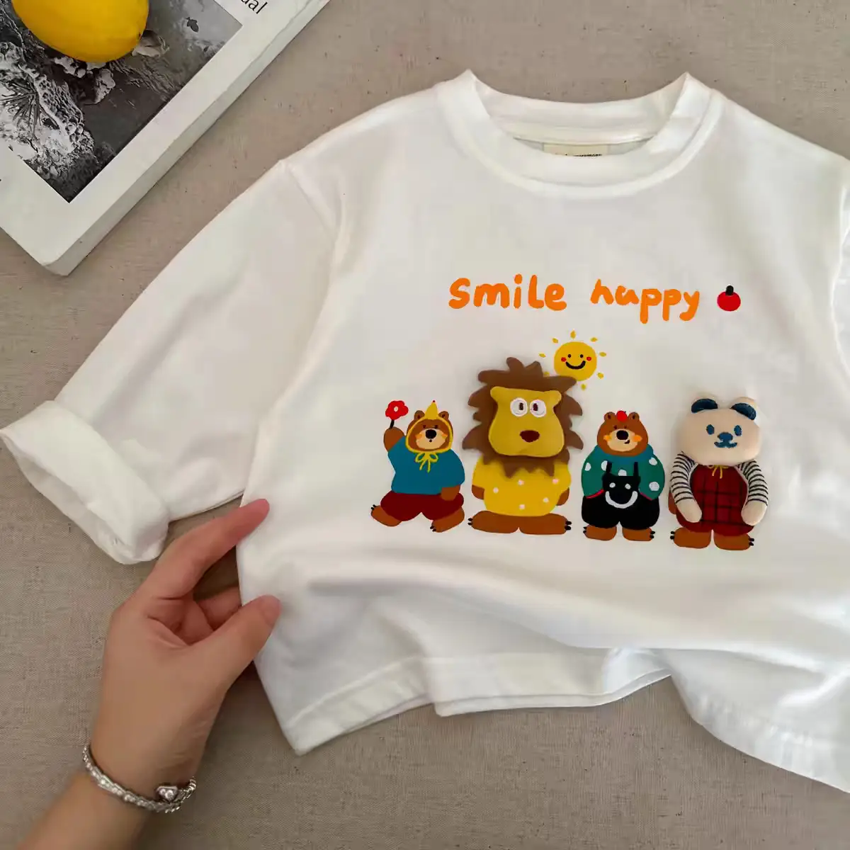 Children's Cartoon T-Shirt White Long Sleeve 2024 — feature 3
