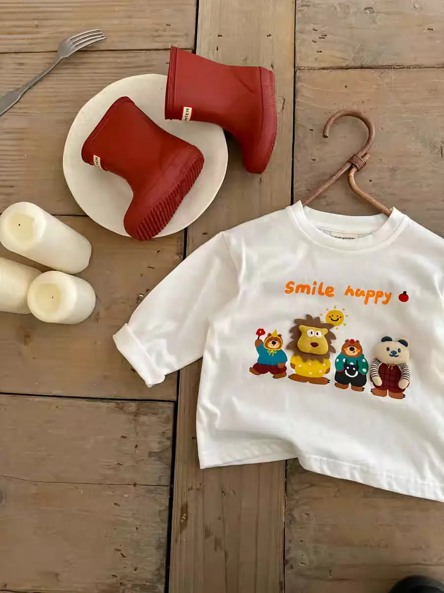 Children's Cartoon T-Shirt White Long Sleeve 2024 — feature 5