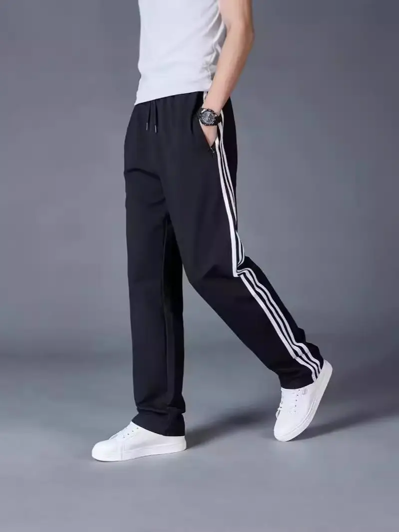 Men Navy Blue 3-Stripes Track Pants - Image 6