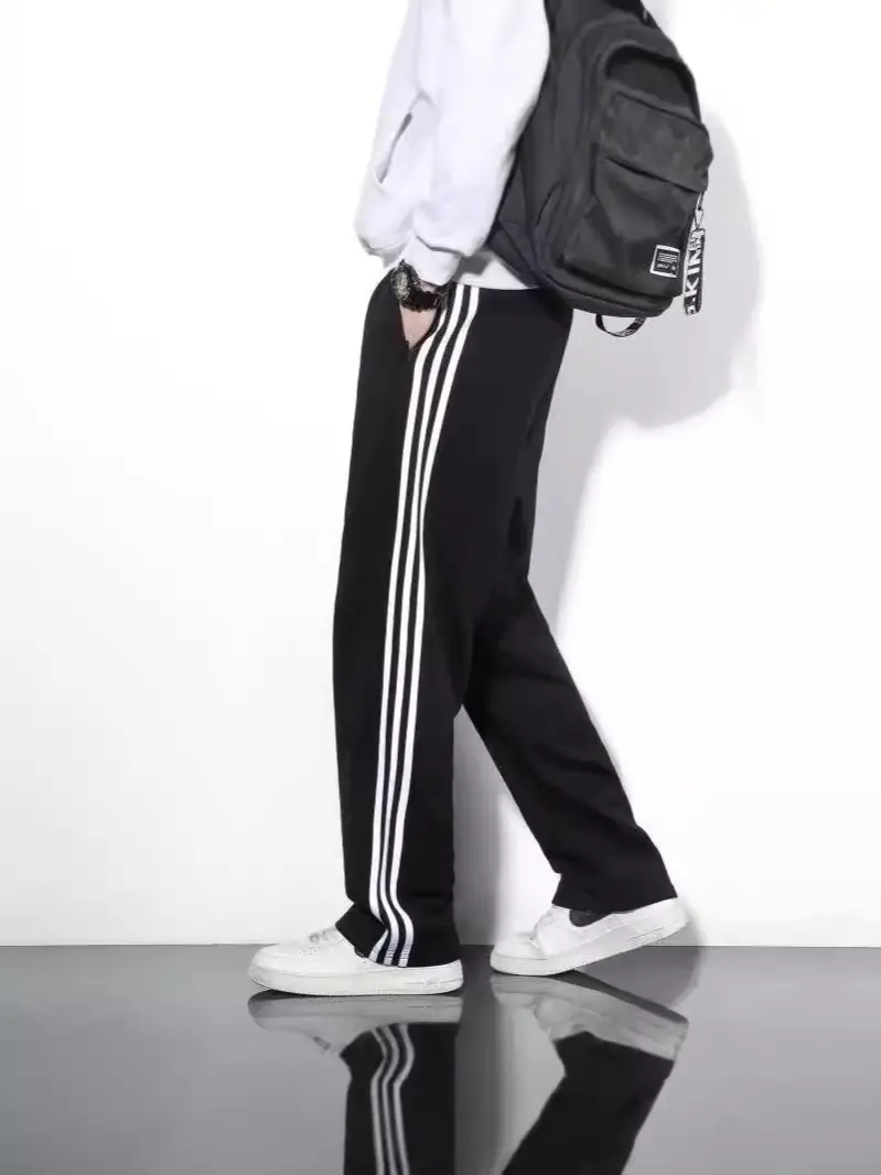 Men Navy Blue 3-Stripes Track Pants - Image 7