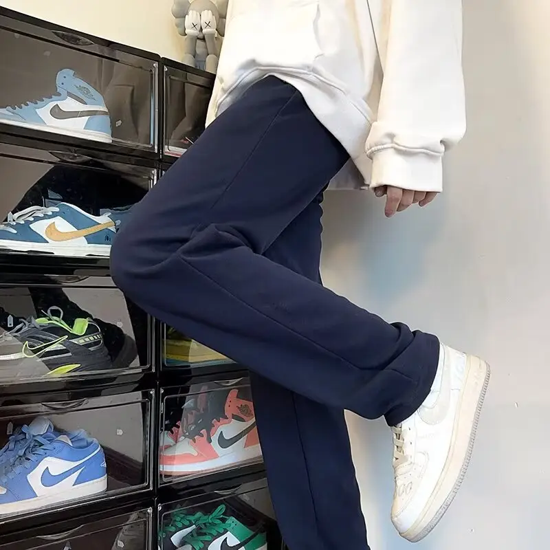 Men Navy Blue 3-Stripes Track Pants — feature 5