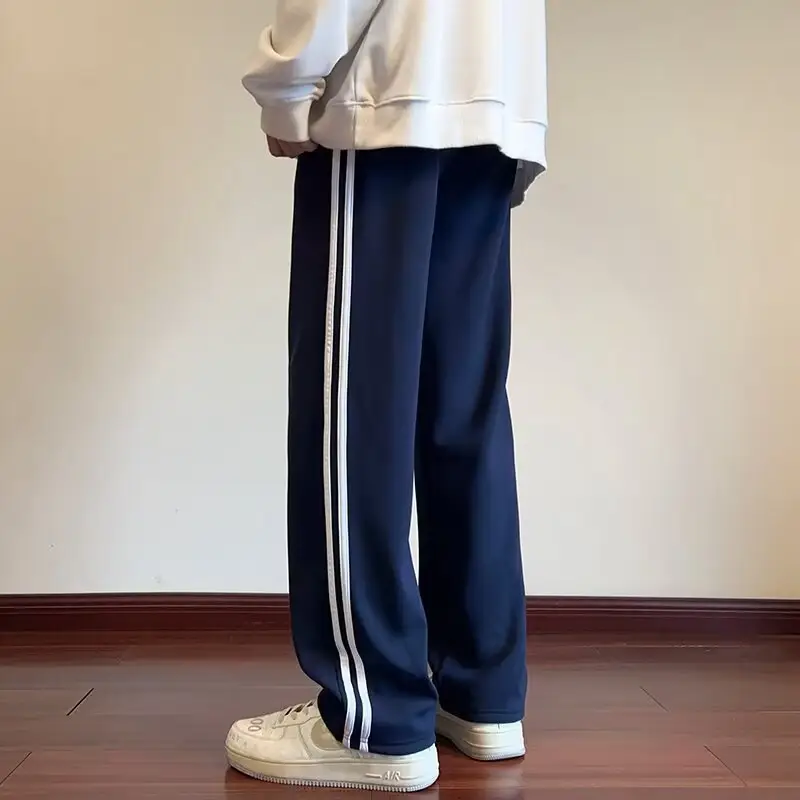Men Navy Blue 3-Stripes Track Pants — feature 6