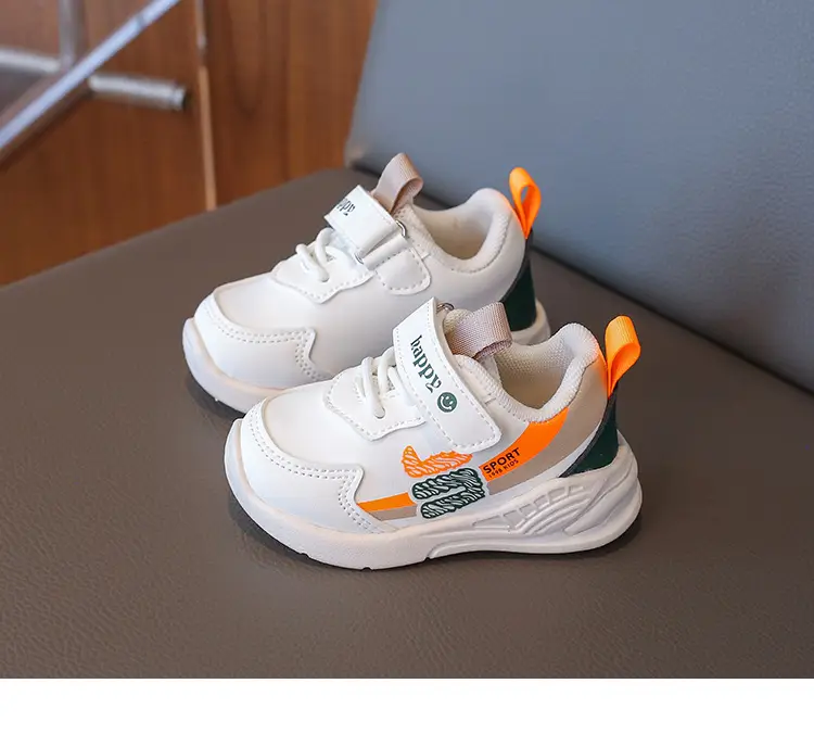 2026 Spring Boys Sneakers Grey White Velcro Strap — feature 14
