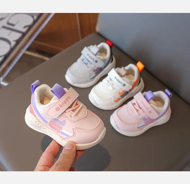 2026 Spring Boys Sneakers Grey White Velcro Strap — feature 7