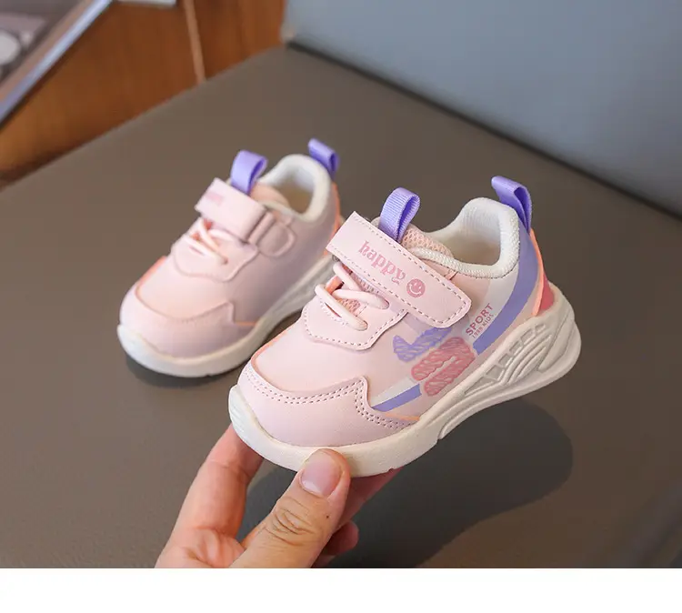 2026 Spring Boys Sneakers Grey White Velcro Strap — feature 9