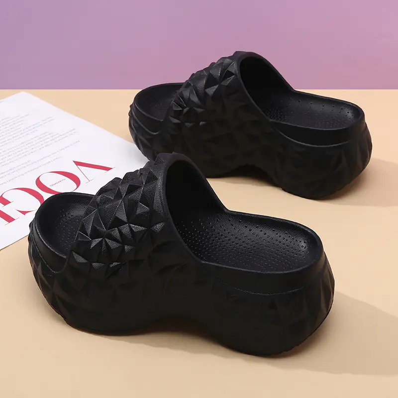 High-Heeled Sandals for Women's Summer Outer Wear, Thick-Soled Heightening Flip-Flops, Non-Slip Durian Soles, Wear-Resistant, Breathable, Non-Stinky Feet Slippers - Image 6