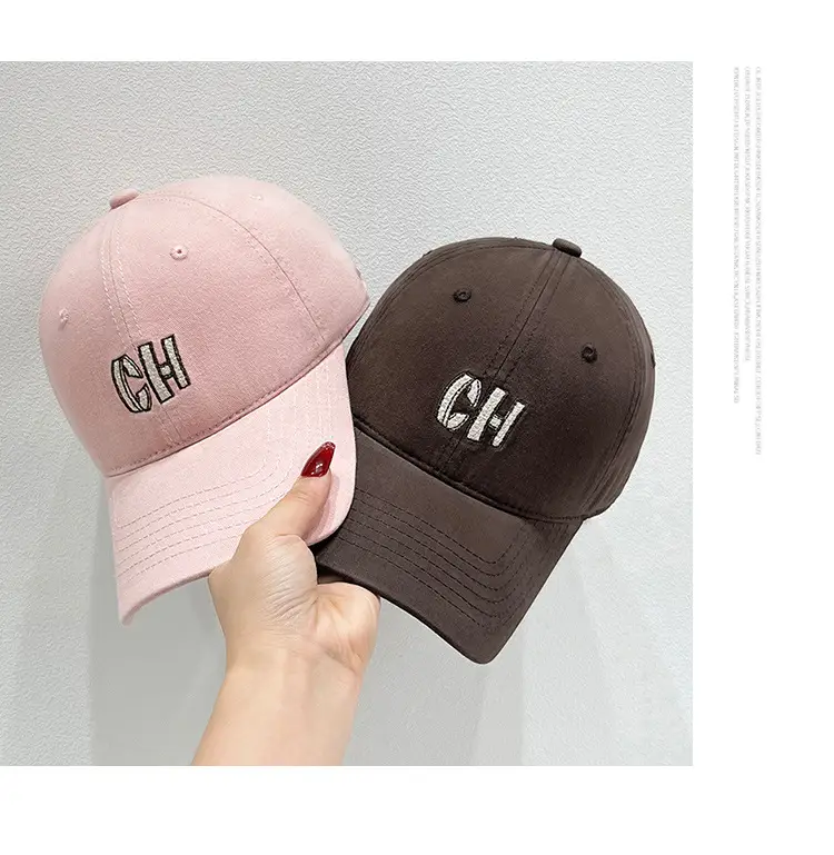 Korean-style Embroidered Baseball Cap Black — feature 10