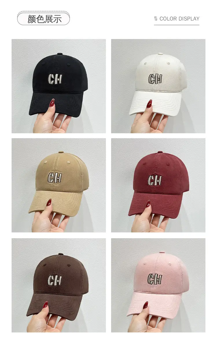 Korean-style Embroidered Baseball Cap Black — feature 11