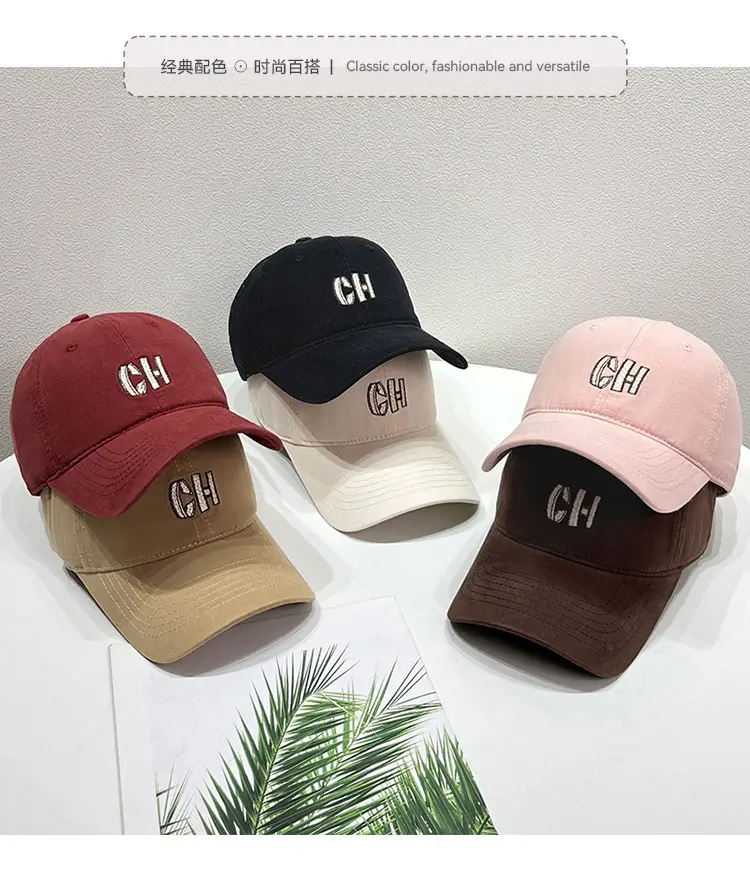 Korean-style Embroidered Baseball Cap Black — feature 2