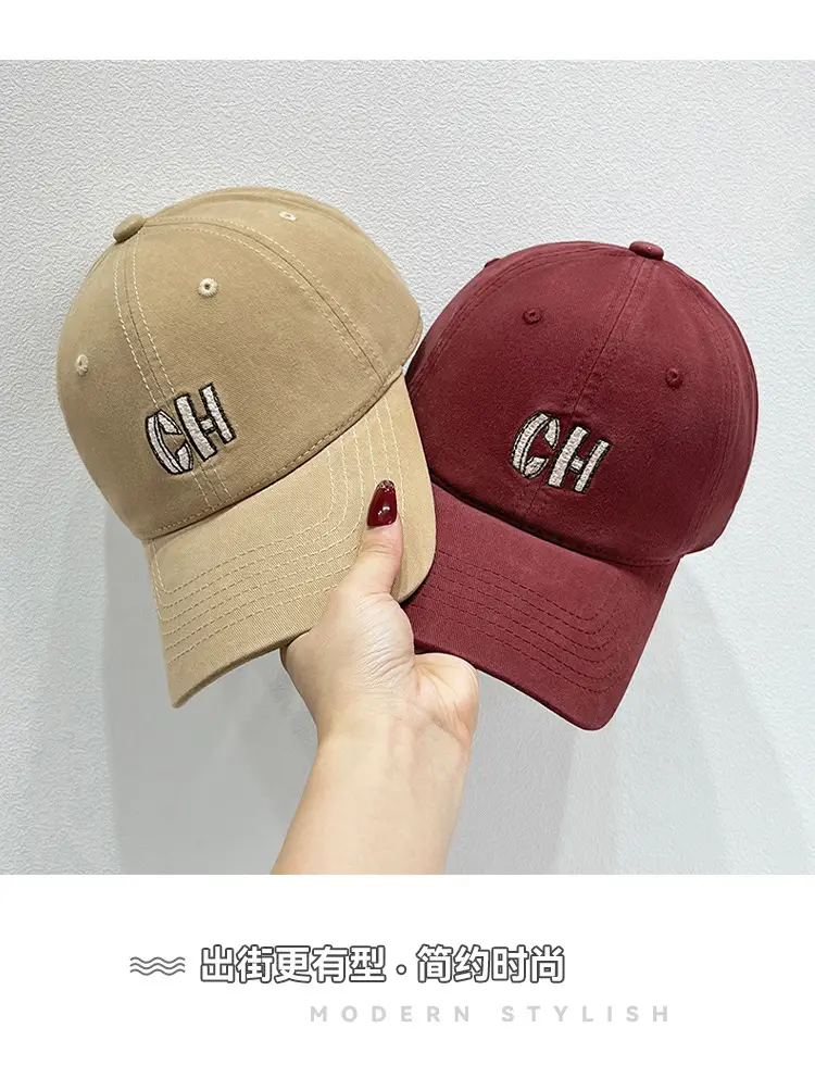 Korean-style Embroidered Baseball Cap Black — feature 8