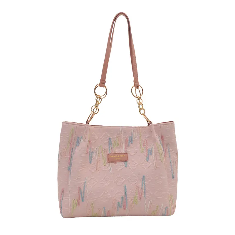 Pink Printed Shoulder Bag for Women