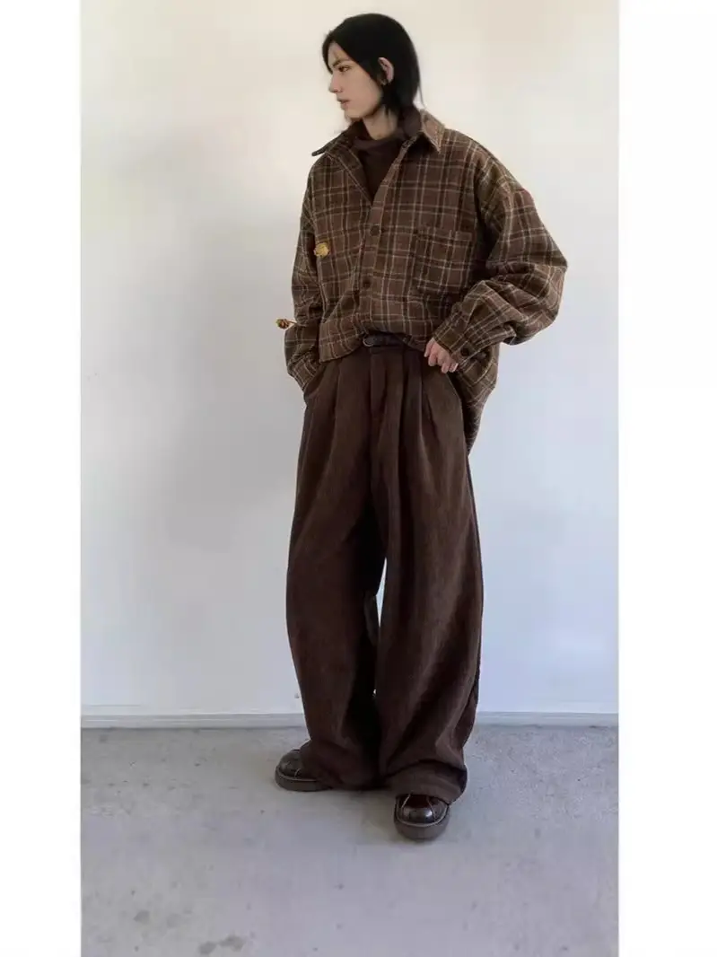 Winter Vintage Striped Oversize Jacket Boys Girls College Style - Image 3