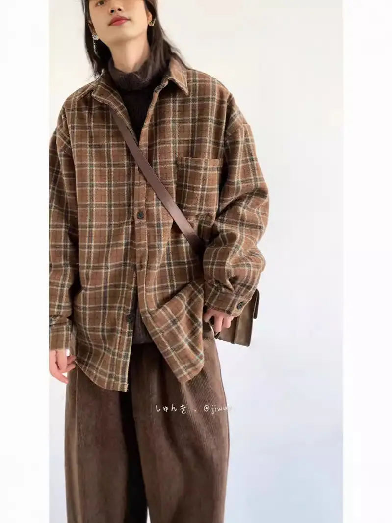 Winter Vintage Striped Oversize Jacket Boys Girls College Style - Image 6