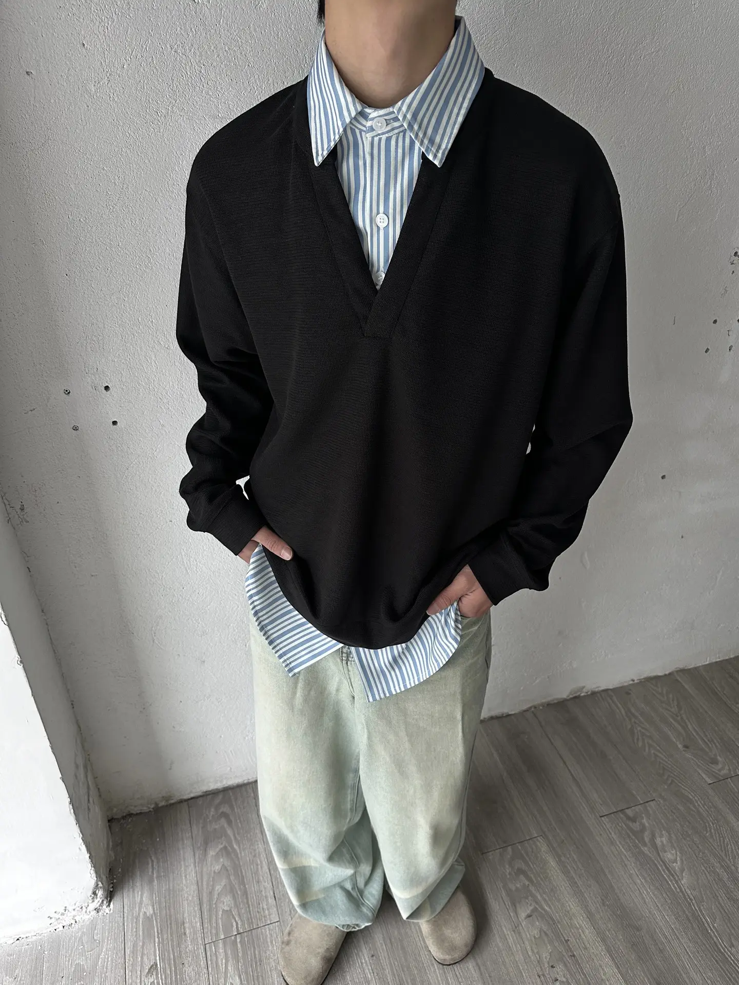 2024 Grey Striped Long Sleeve T-Shirt Set — feature 10