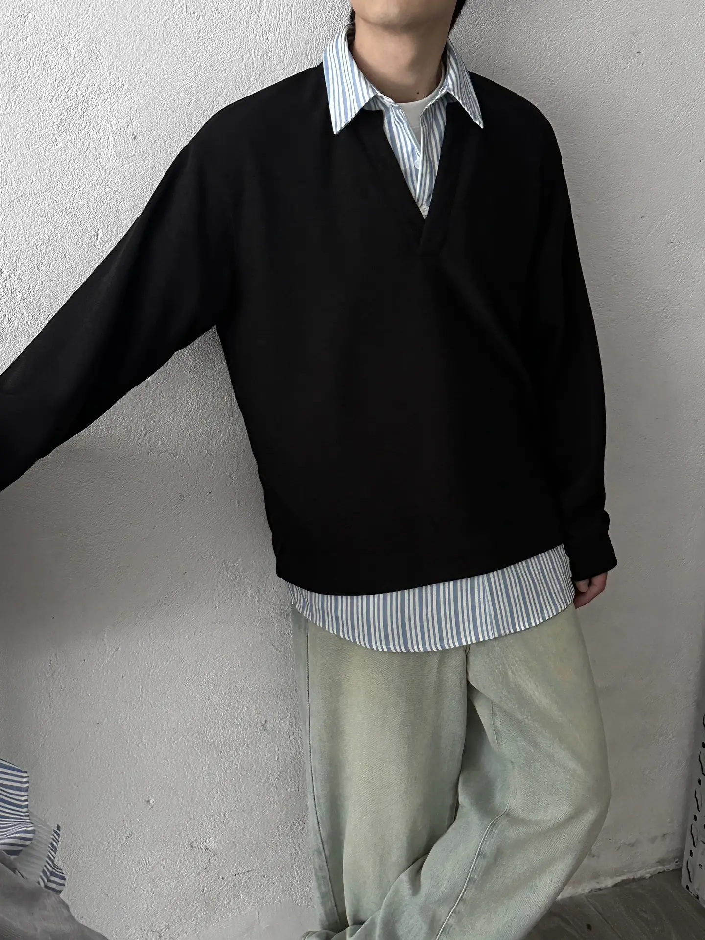 2024 Grey Striped Long Sleeve T-Shirt Set — feature 6