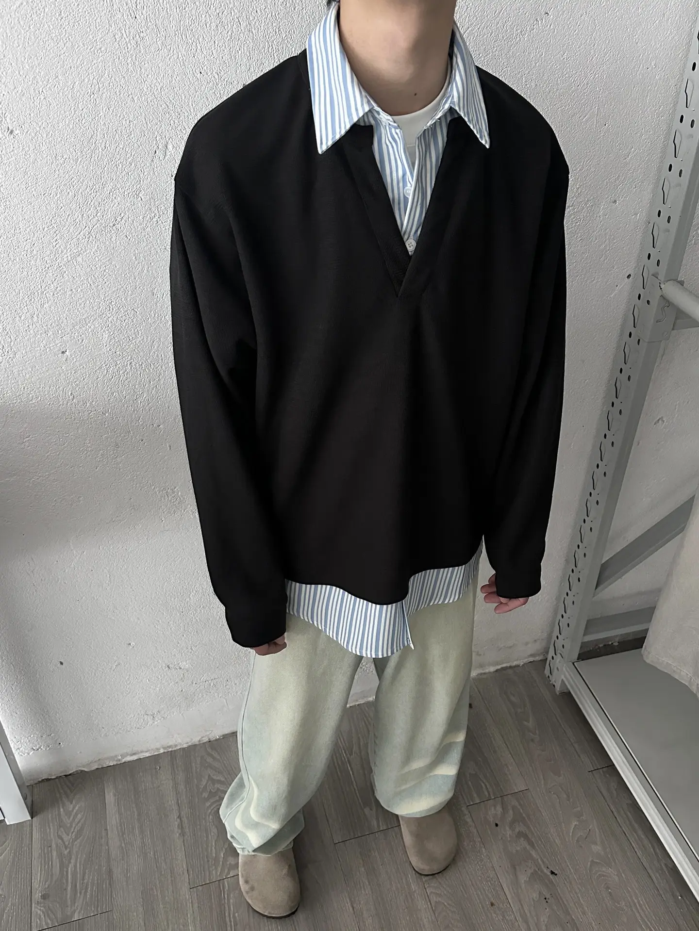 2024 Grey Striped Long Sleeve T-Shirt Set — feature 7
