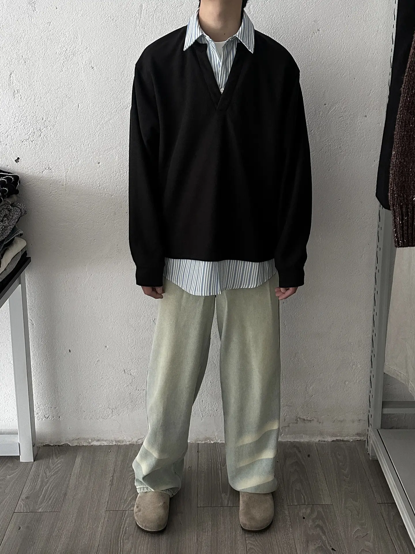 2024 Grey Striped Long Sleeve T-Shirt Set — feature 9