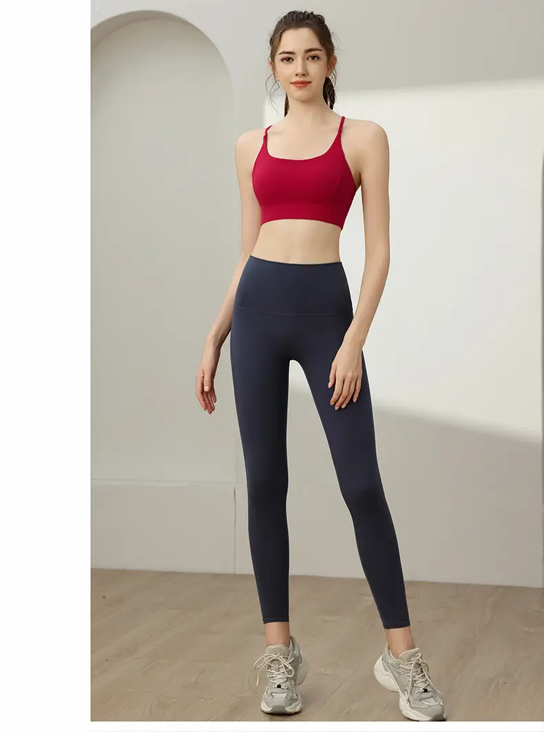 Sports Underwear Women's One-piece Thin Shoulder Strap Fixed Cup Shockproof Push-up Thin Quick-drying Beauty Back Yoga Sports Bra — feature 11