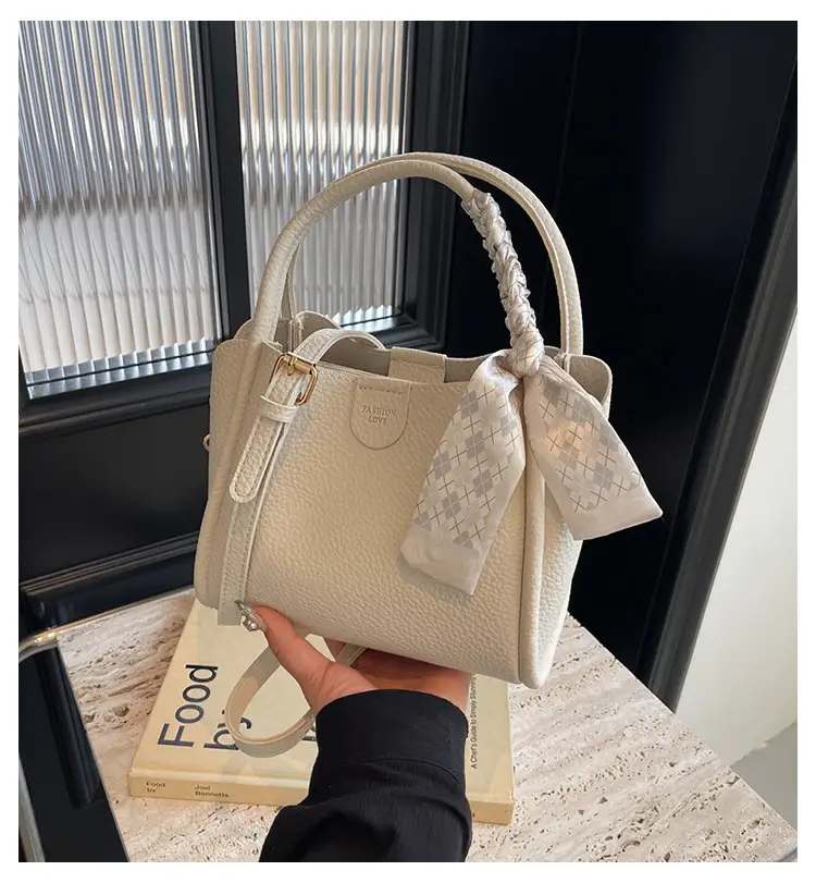 Black Leather Bucket Bag with Tassel for Women — feature 1
