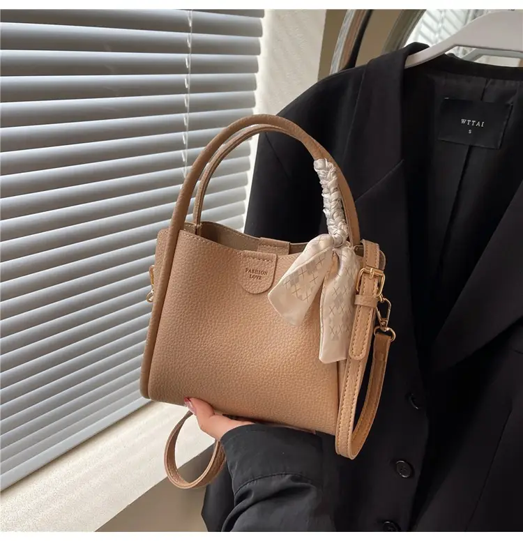 Black Leather Bucket Bag with Tassel for Women — feature 14