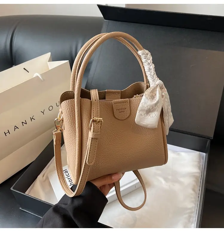 Black Leather Bucket Bag with Tassel for Women — feature 15