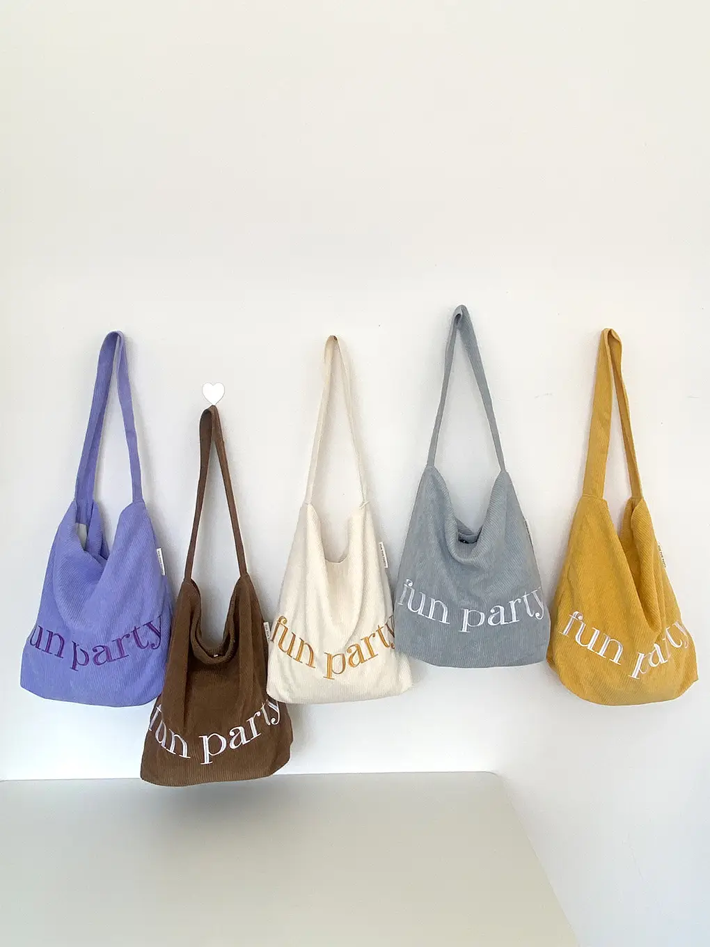 Korean Style Letter Shoulder Bag Large Capacity New Corduroy Canvas - Image 6
