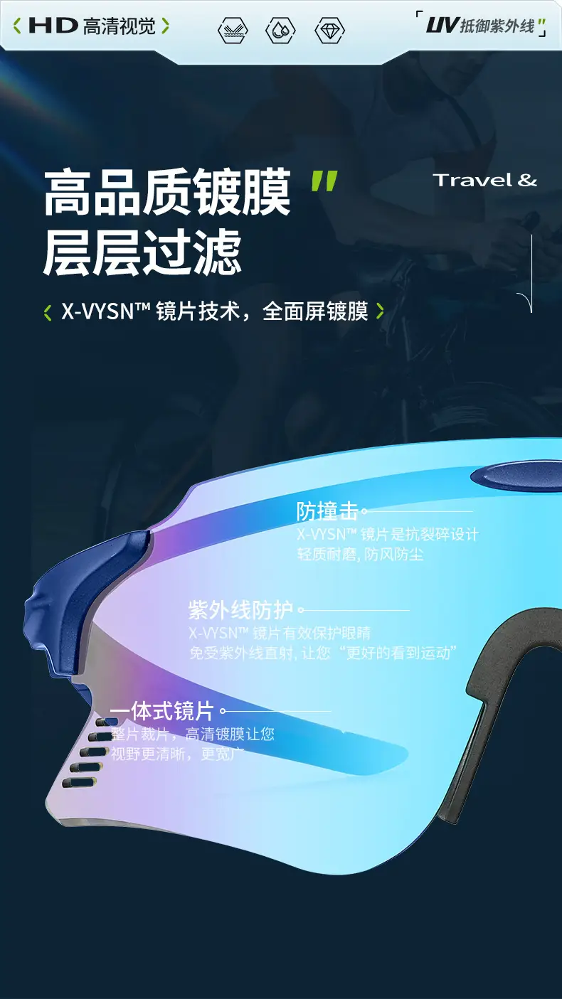 Anti-UV Cycling Goggles with Interchangeable Lenses — feature 15
