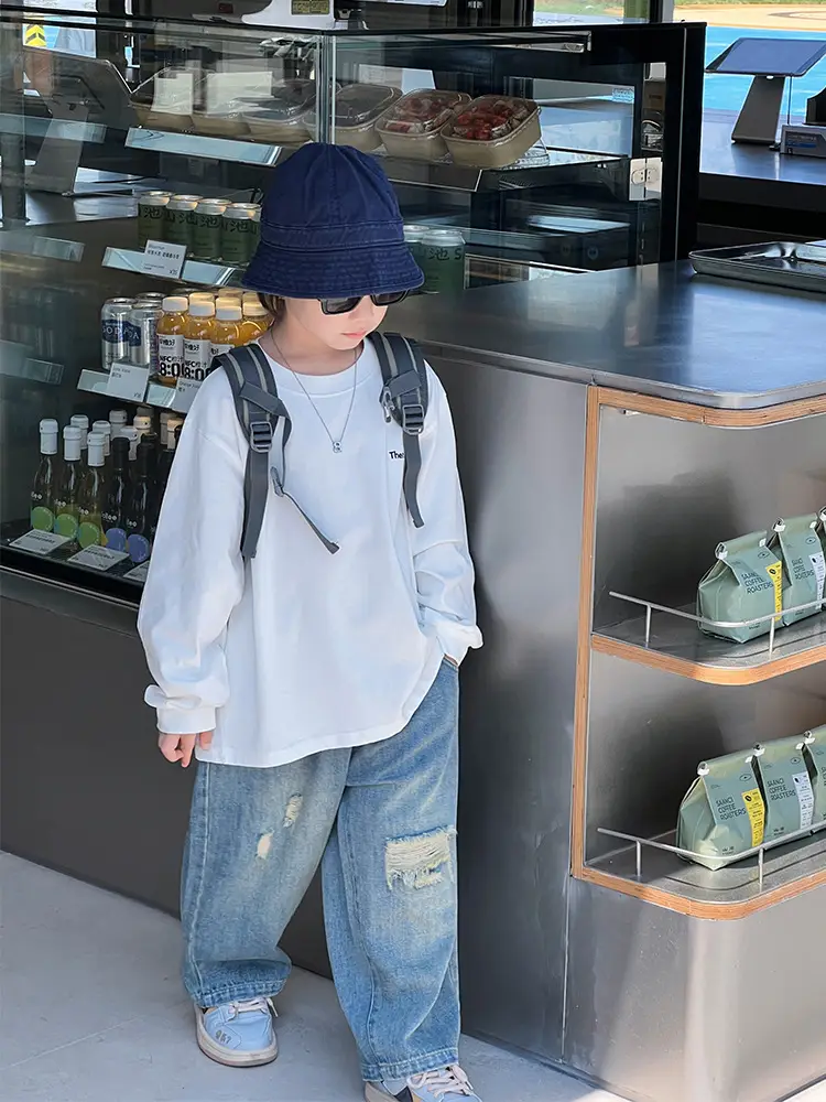 Kids Long Sleeve T-Shirt 2025 Medium Large Pure Cotton - Image 6
