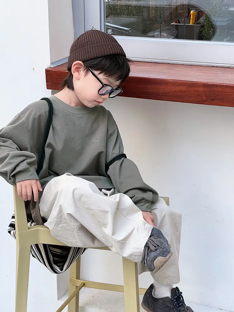 Kids Long Sleeve T-Shirt 2025 Medium Large Pure Cotton - Image 9
