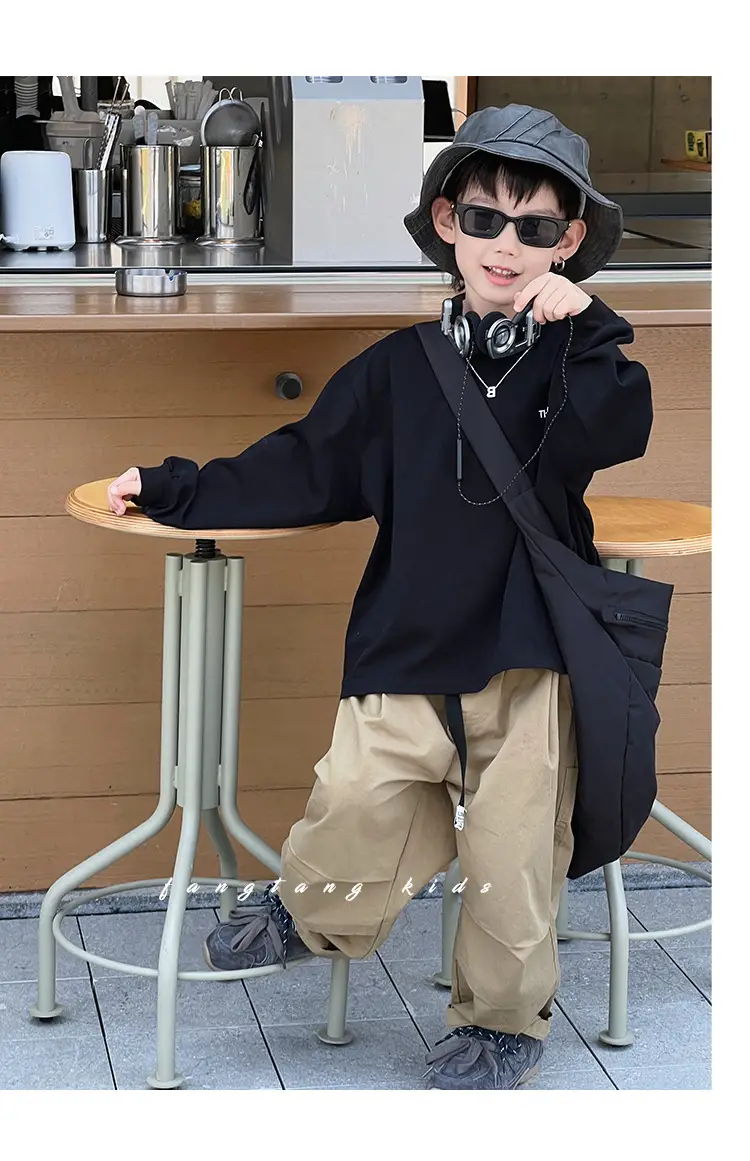 Kids Long Sleeve T-Shirt 2025 Medium Large Pure Cotton — feature 17