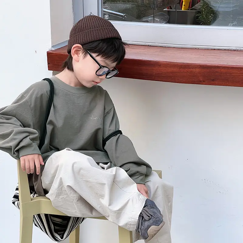 Kids Long Sleeve T-Shirt 2025 Medium Large Pure Cotton - Image 2