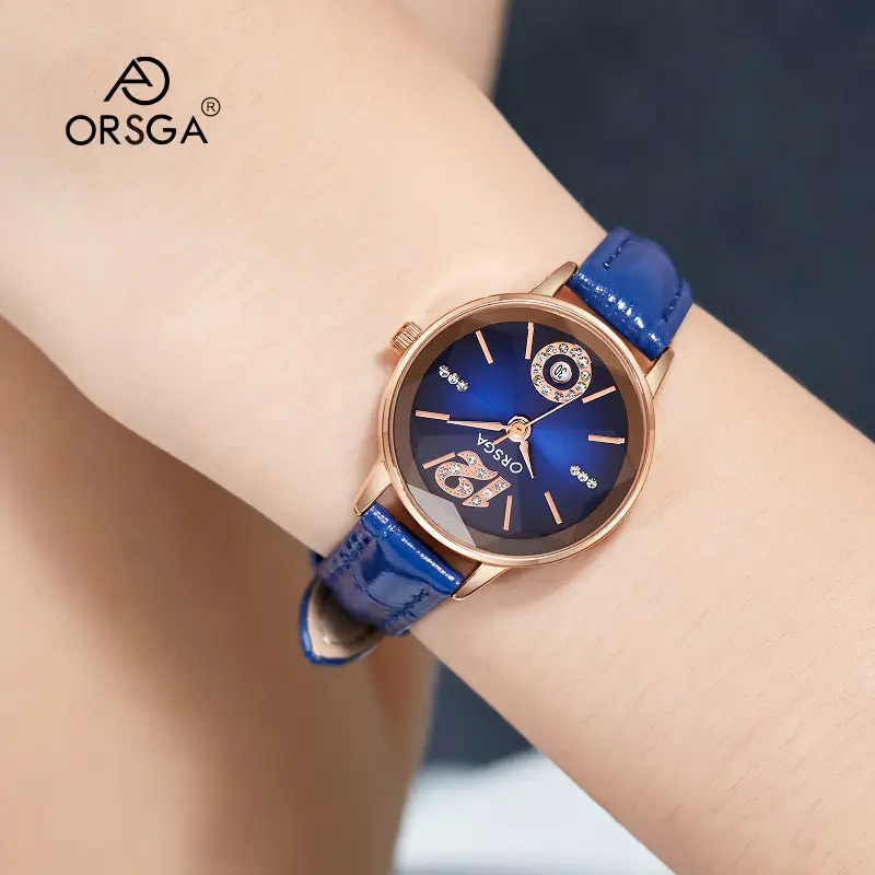 Orsga Diamond Encrusted Women's Watch Rose Gold Waterproof - Image 10