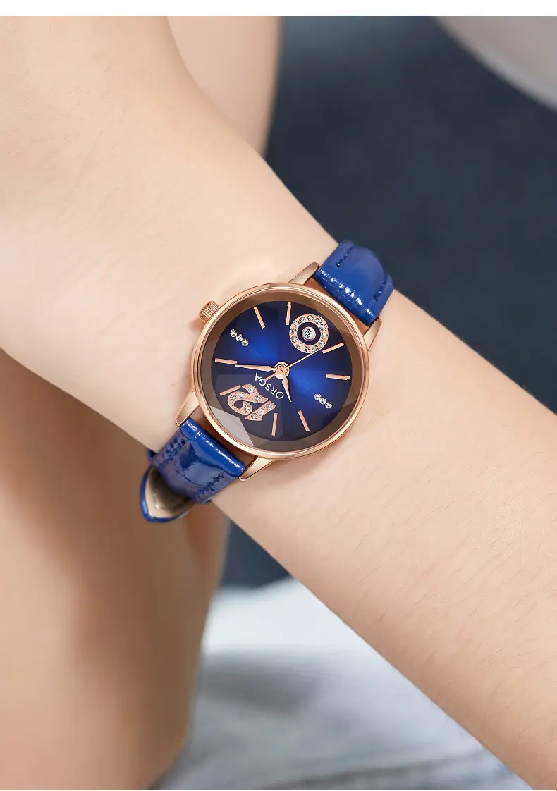 Orsga Diamond Encrusted Women's Watch Rose Gold Waterproof — feature 12