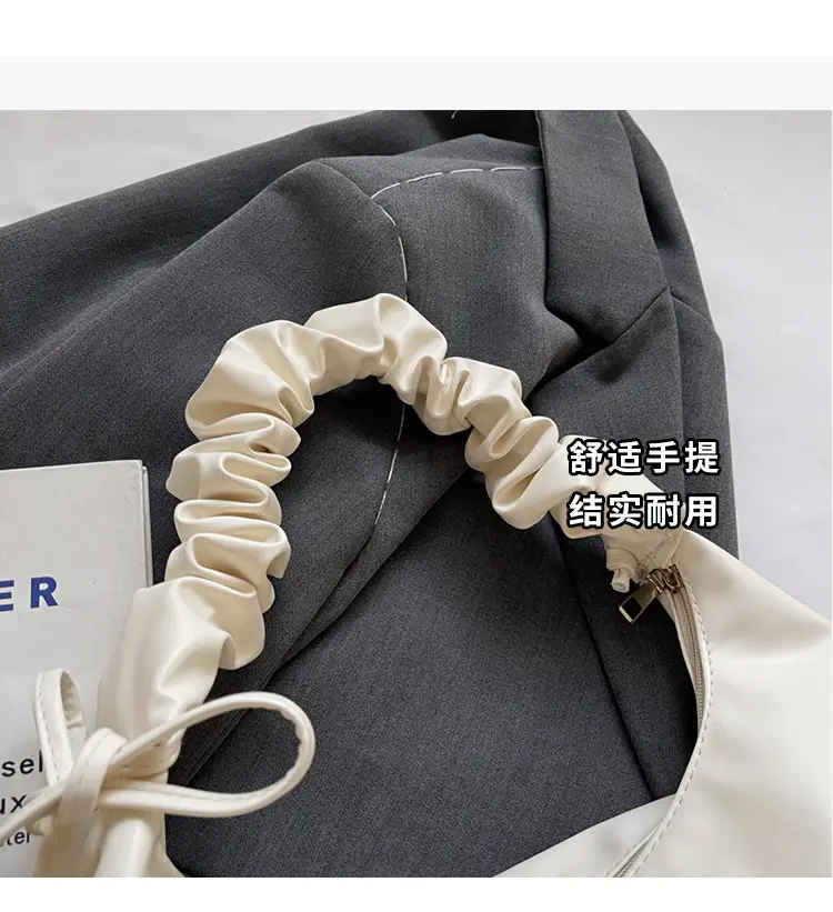 Cute Pleated Bow Shoulder Bag for Women — feature 4