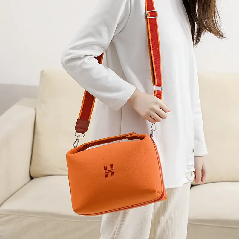 Pink Korean Style Canvas Crossbody Bag for Women — feature 17