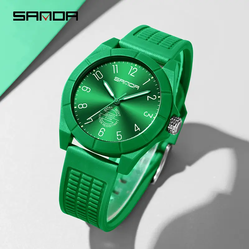 Sanda Quartz Watch Waterproof Large Dial Silent Male Female Exam Wristwatch - Image 9