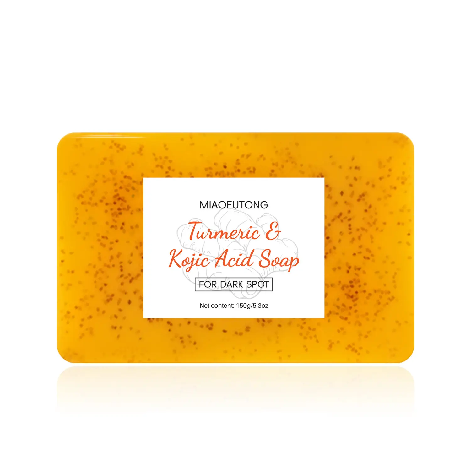 Cross-border explosions turmeric soap kojic acid soap lemon turmeric soap cleaning bath face handmade soap ginger particles soap - Image 16
