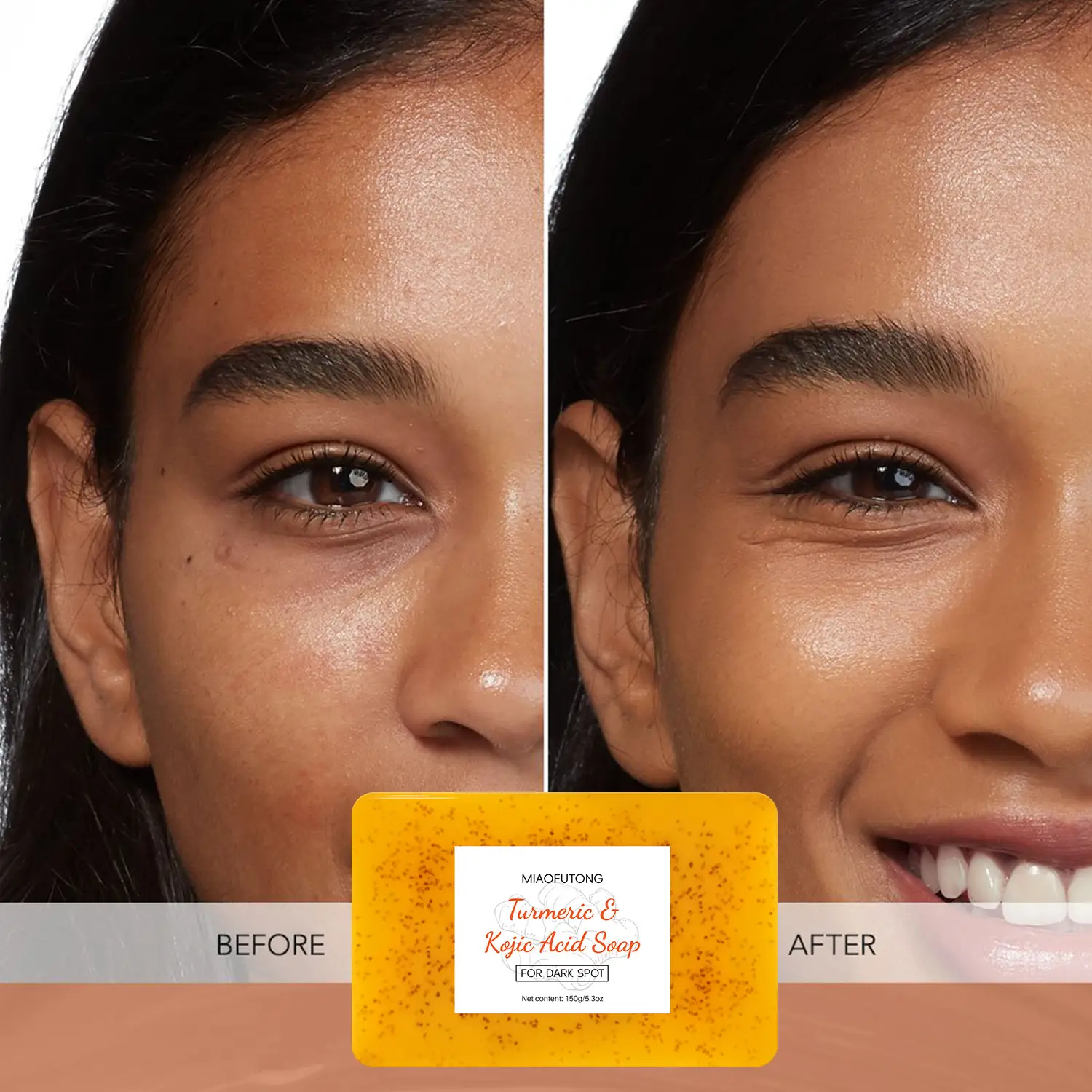 Cross-border explosions turmeric soap kojic acid soap lemon turmeric soap cleaning bath face handmade soap ginger particles soap — feature 10