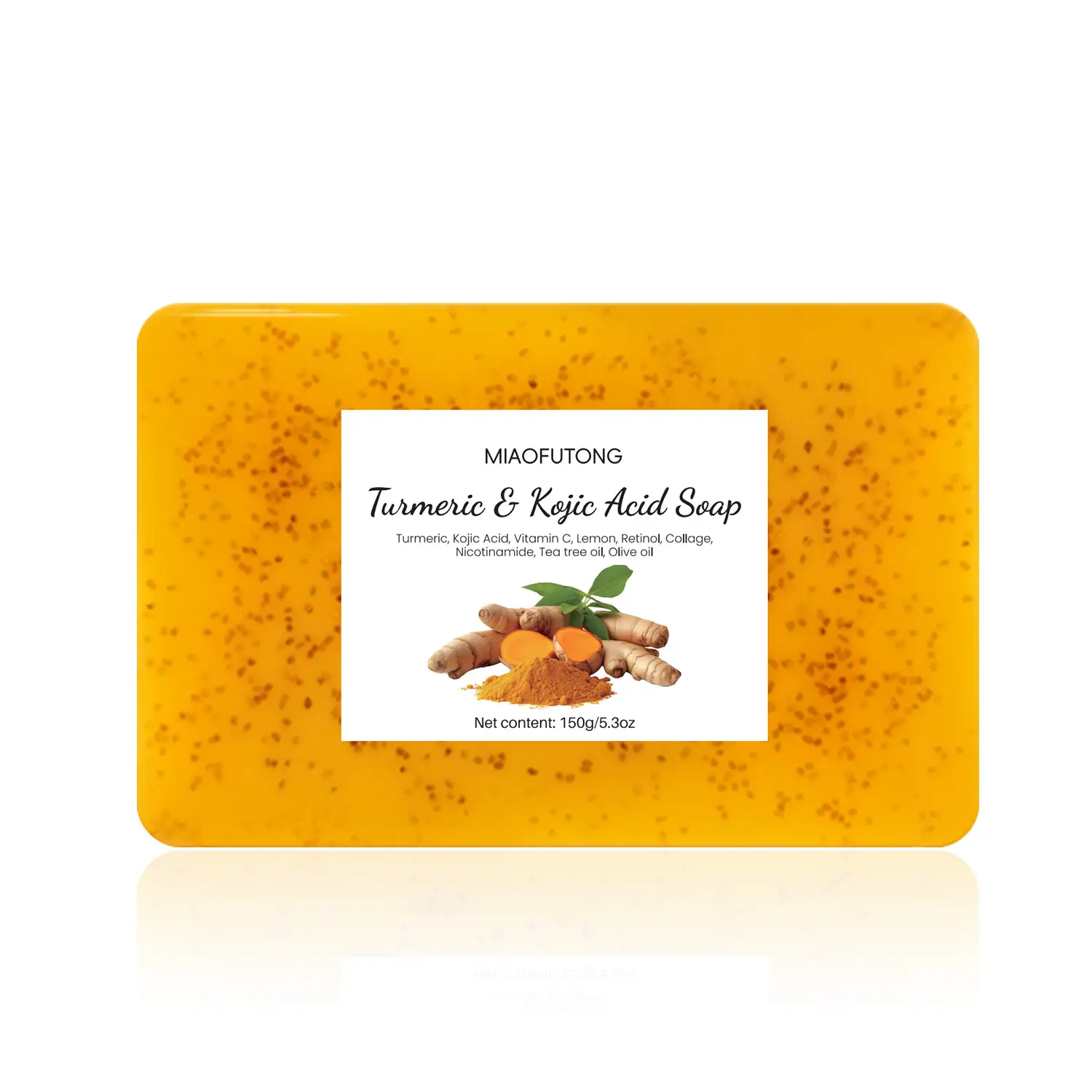 Cross-border explosions turmeric soap kojic acid soap lemon turmeric soap cleaning bath face handmade soap ginger particles soap — feature 5