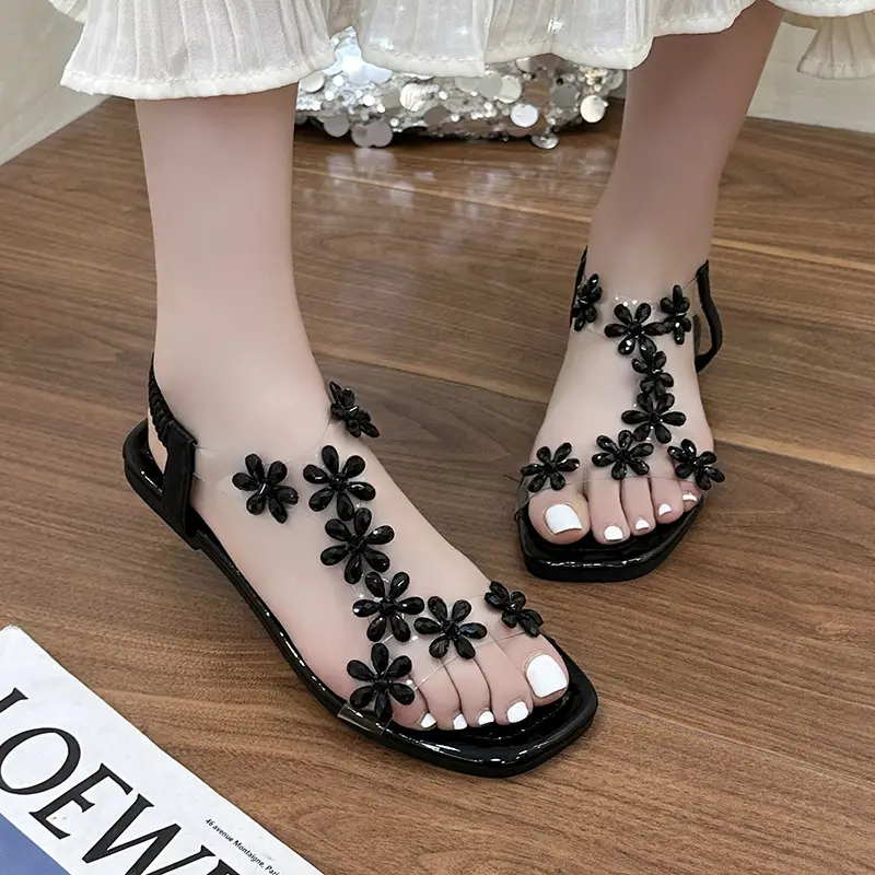 Fairy-Style Transparent Belt Flat Sandals 2025 - Image 7