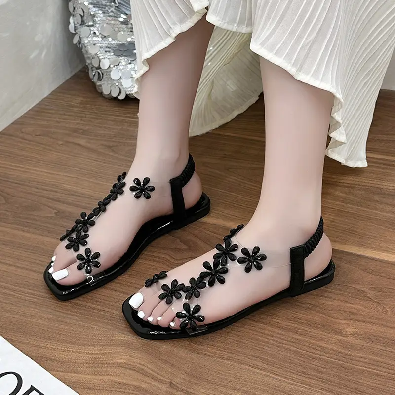 Fairy-Style Transparent Belt Flat Sandals 2025 — feature 4